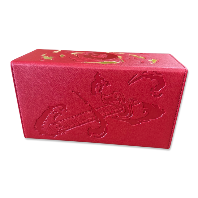 Quest Deckbox Blazing Heart + 1 Pack of Holo Sleeves Imperium Duelist